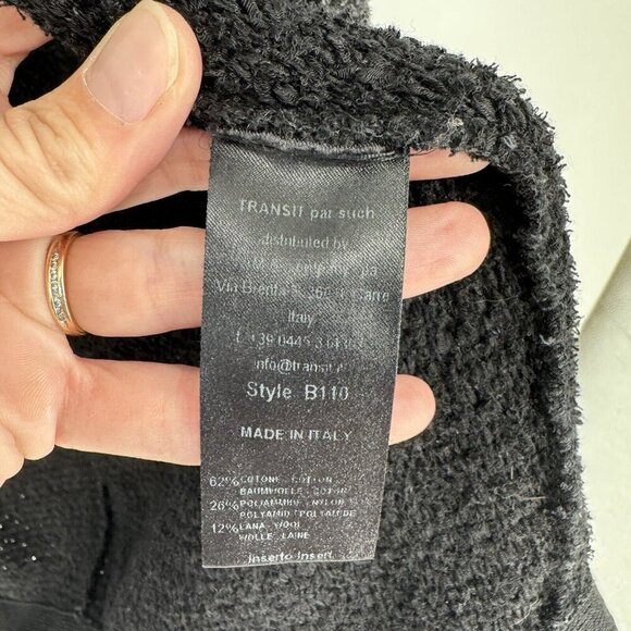 Transit Par Such cardigan sweater womens large L black cotton minimalist… - Picture 5 of 6